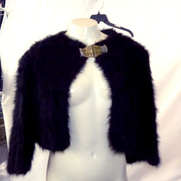 Vintage Fur Shawl With Bronze Clasp - Picture 1 of 7